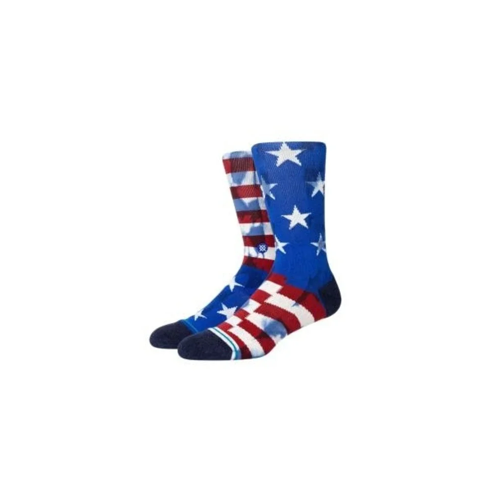 Stance The Banner Crew Socks Medium Navy Red White USA Infiknit A556A21BAN